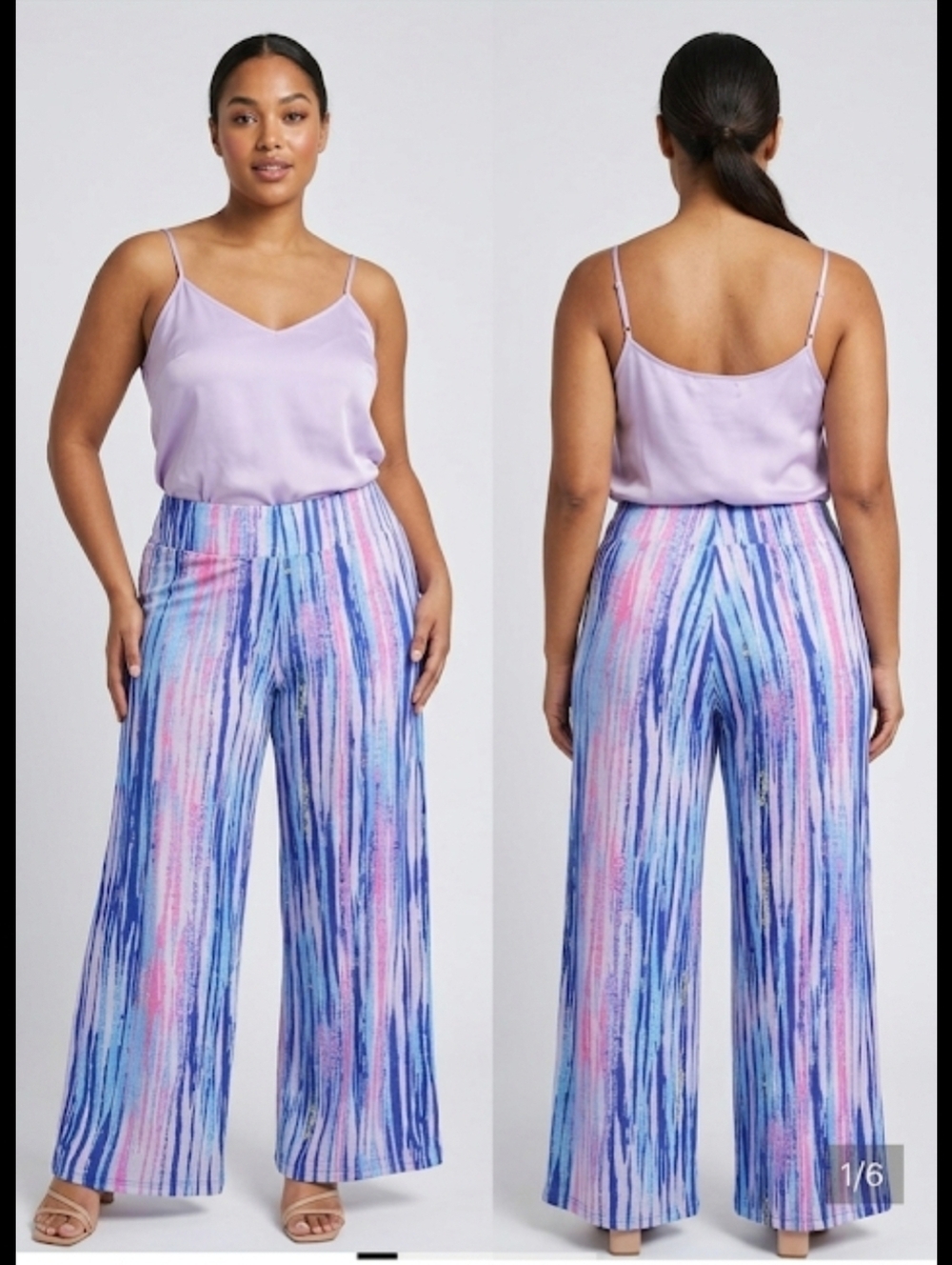 NALLY AND MILLIE Colorful Boho Palazzo Pants Wide Leg Trousers Size: Small